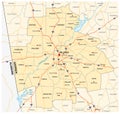 Administrative and political road map of the Atlanta metropolitan area Ã¢â¬â¹Ã¢â¬â¹georgia
